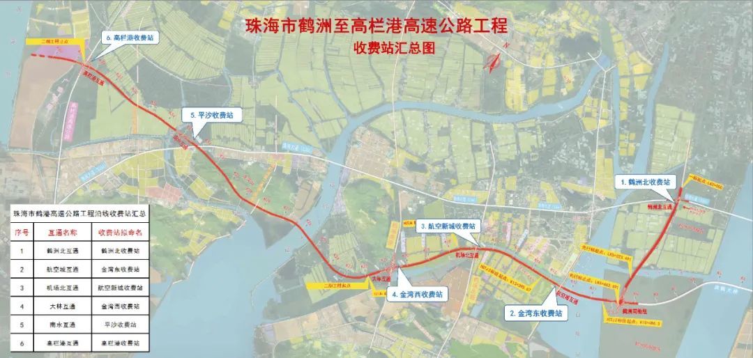 珠海洪鹤大桥详细路线图片