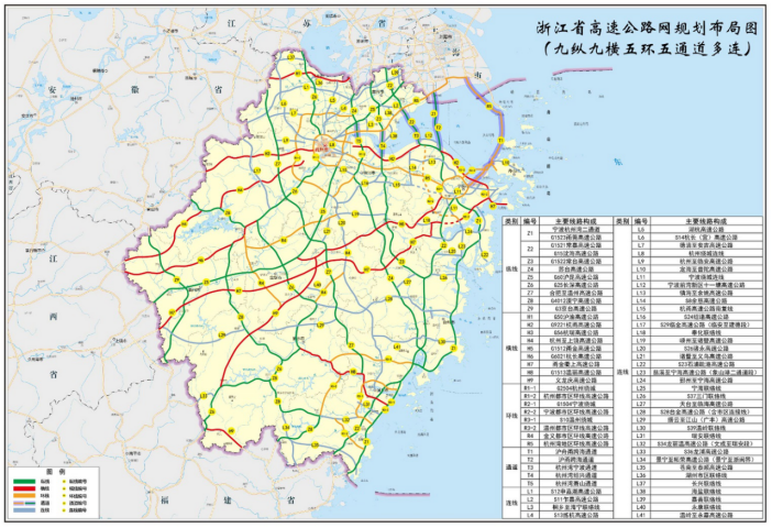 8条规划高速公路列入《浙江省高速公路网布局规划(2021—2035年)》,占