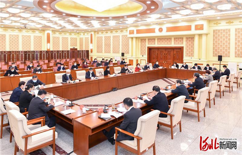 2021年12月31日下午，中共河北省委召开民主协商会。这是会议现场。河北日报记者赵海江摄