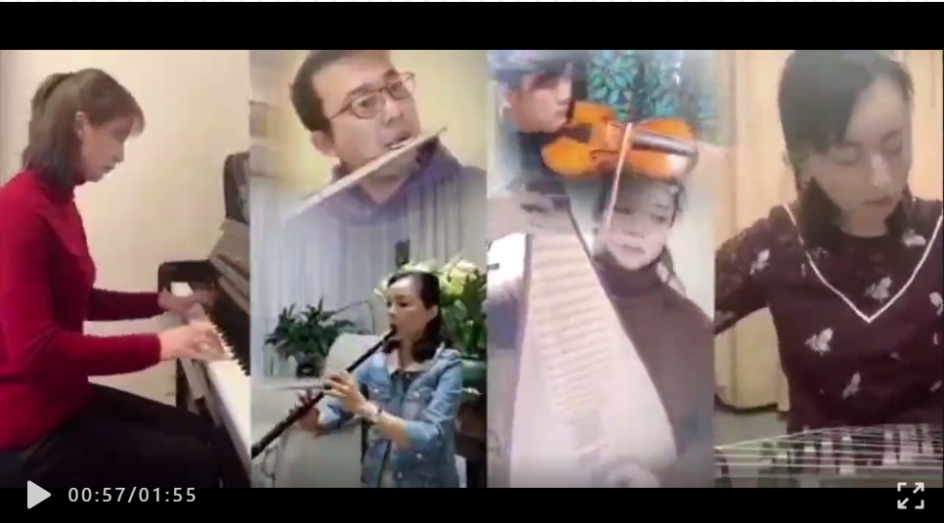 器乐钢琴教研室教师张帆、刘瑜、张璟、廖毅、邵晶晶、毛楠老师合奏《萱草花》