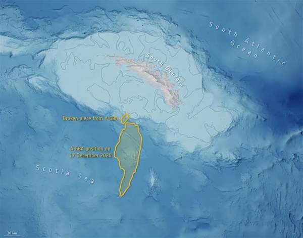 曾经世界最大的南极冰山融化：水量约等于1万个西湖
