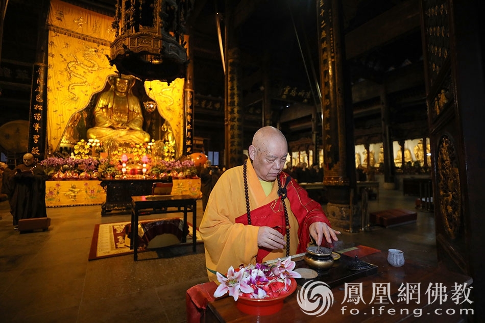 普陀山普济禅寺举行新春抗疫祈福斋天法会