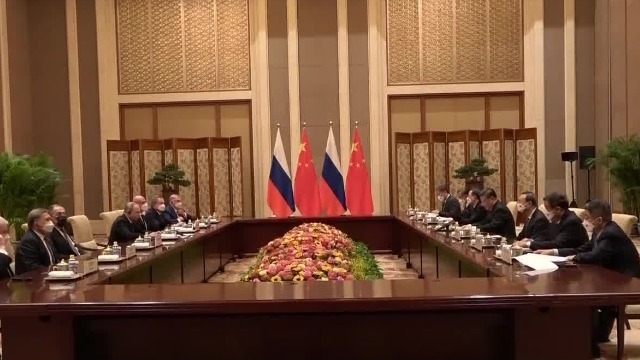 中俄领导人会谈现场画面曝光_凤凰网视频_凤凰网