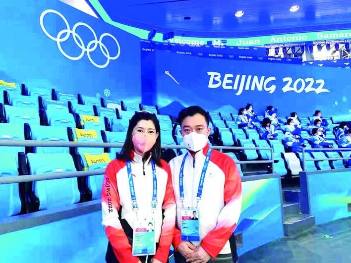朱超和张骁姐弟俩服务北京冬奥会。家属供图