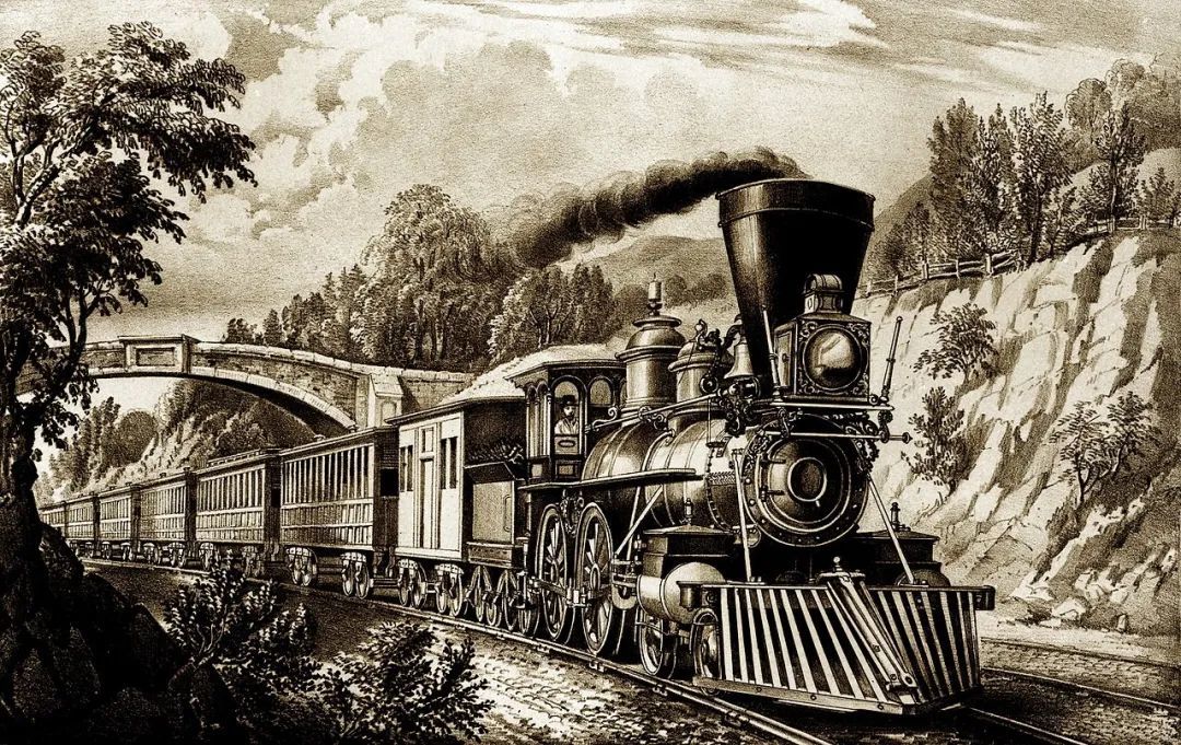 蒸汽火车。（图片来自维基百科）