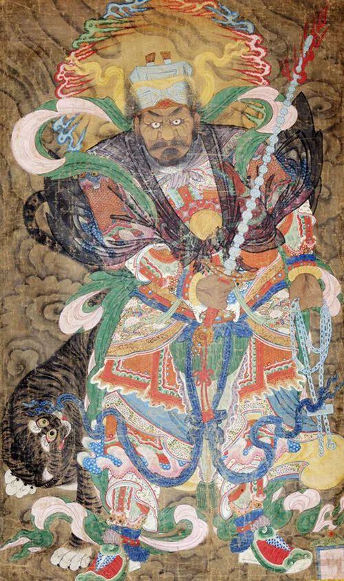 图10 清代道教水陆画黑虎赵元帅