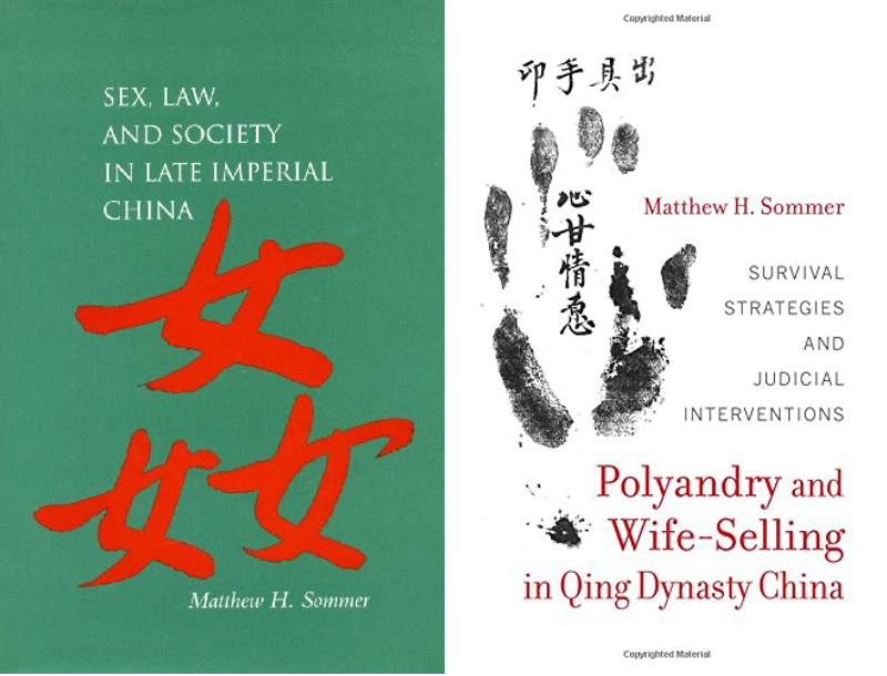 苏成捷（Matthew H.Sommer）所著的两本有关清朝底层社会的婚姻买卖与司法干预的著作。