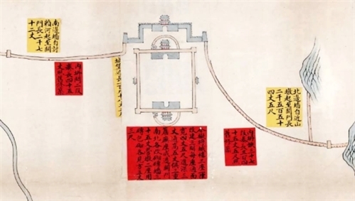 图③ 嘉峪边墙图