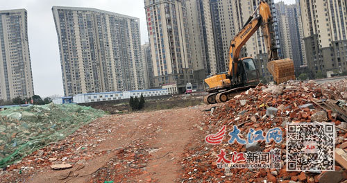 江报路北延工程已经组织施工进场