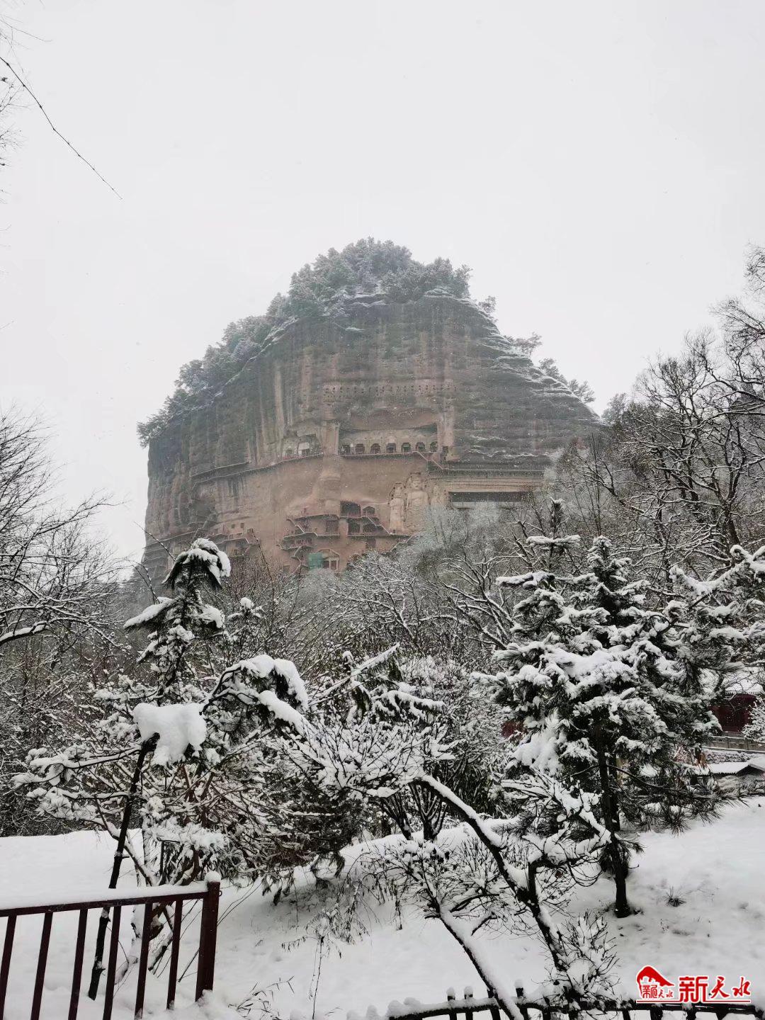 “雪容融”版麦积山美不胜收 杜甫曾登临作诗