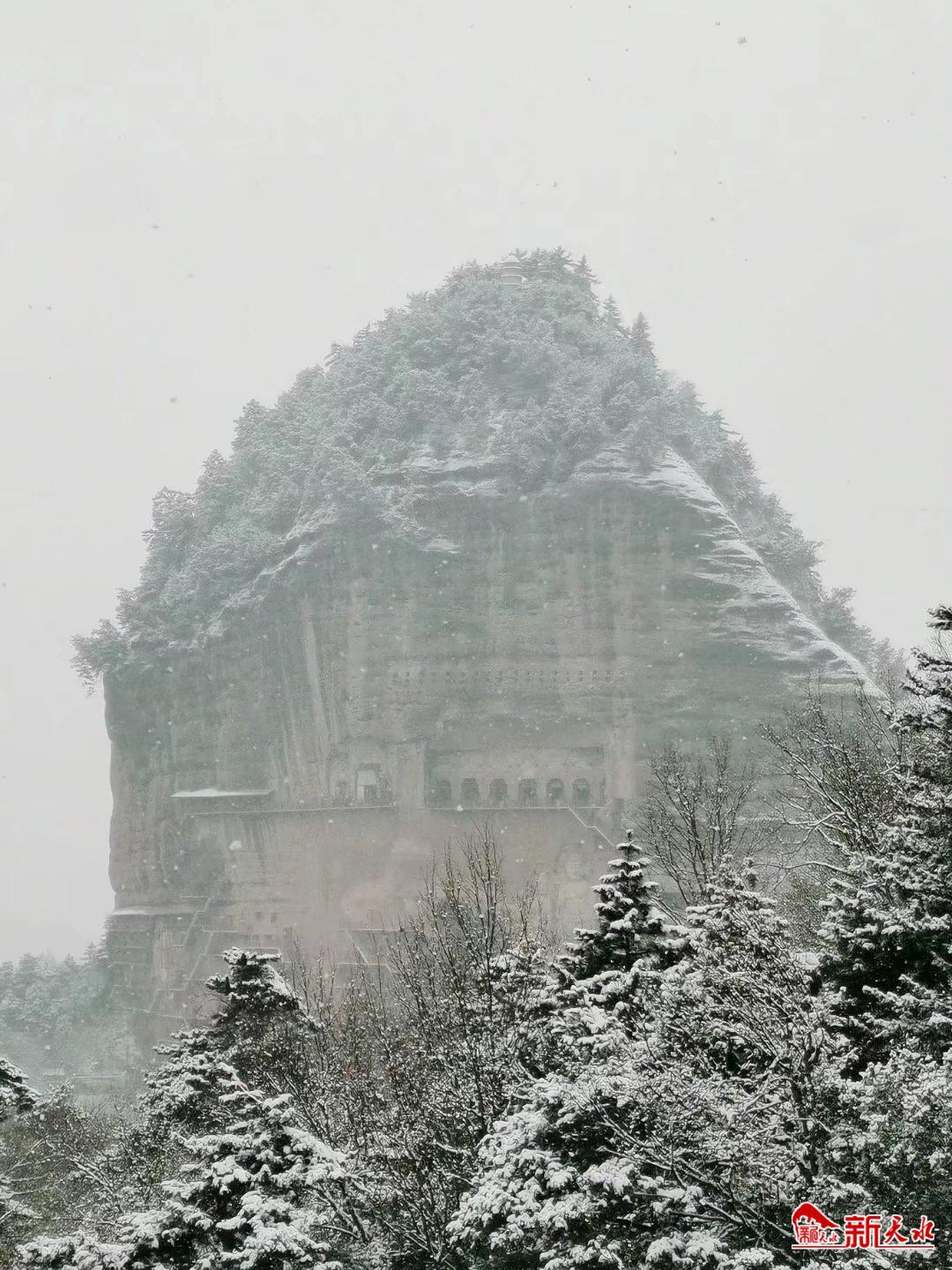 “雪容融”版麦积山美不胜收 杜甫曾登临作诗