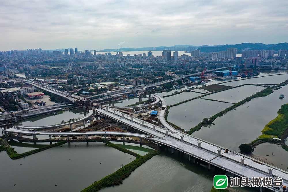 金砂西路西延 西港互通立交跨河钢箱梁将铺开架设 ——凤凰网房产汕头