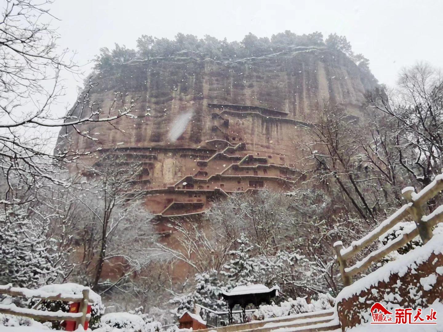“雪容融”版麦积山美不胜收 杜甫曾登临作诗