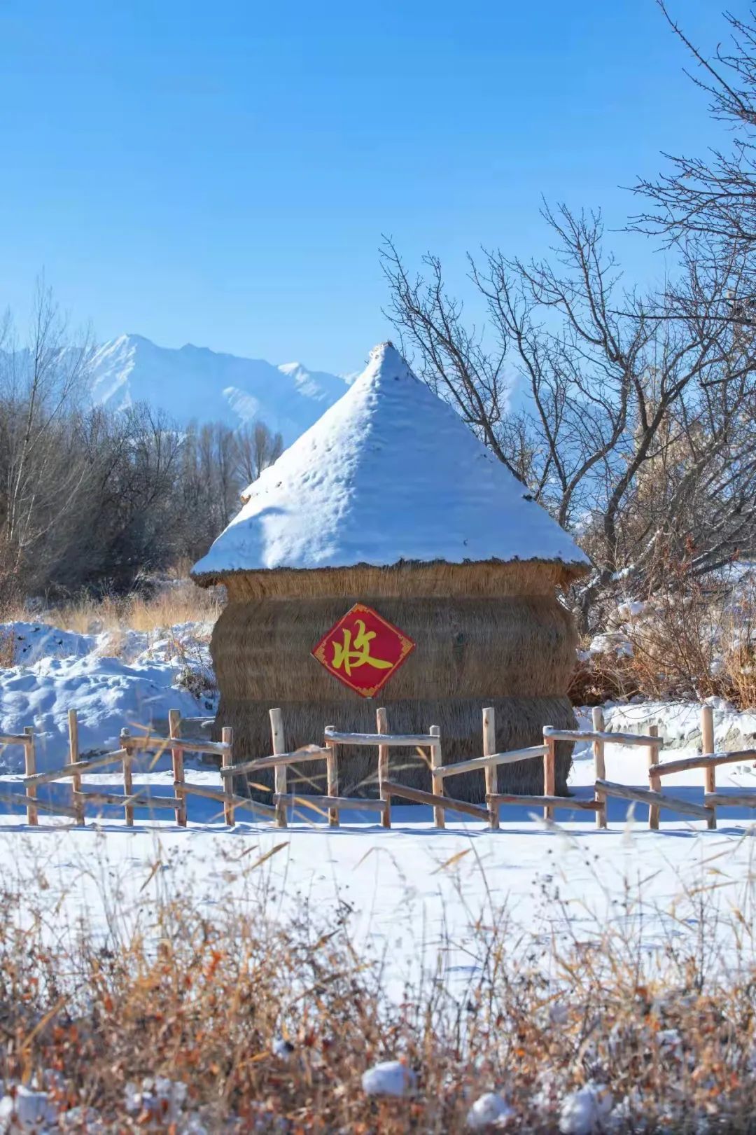 肃州小镇披上“银装” 许你一个现实版的“童话世界”