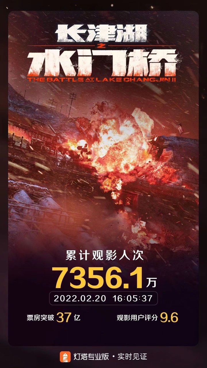《长津湖之水门桥》由陈凯歌、徐克、林超贤担任监制及导演，吴京、易烊千玺领衔主演，于2月1日在内地正式上映。