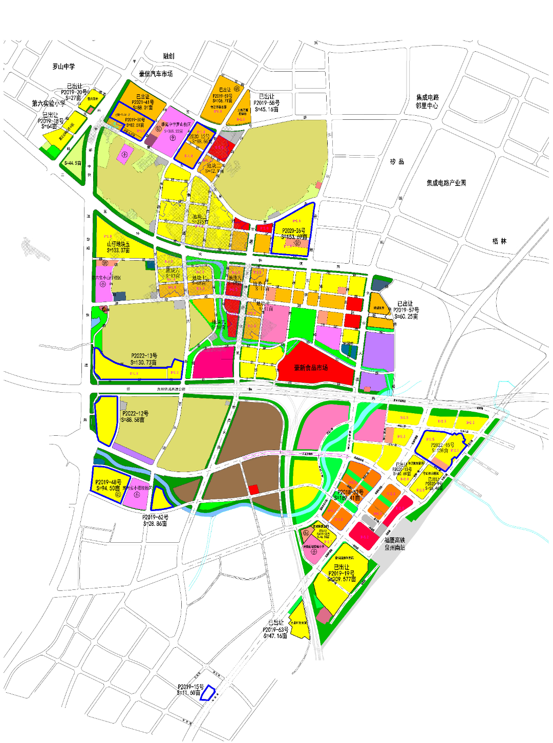 65规划用地:居住用地教育配套(初步):清华附中晋江学校17jinjiang地块