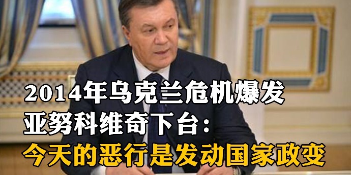 2014年乌克兰危机爆发，亚努科维奇下台：今天发生的恶行是在发动国家政变