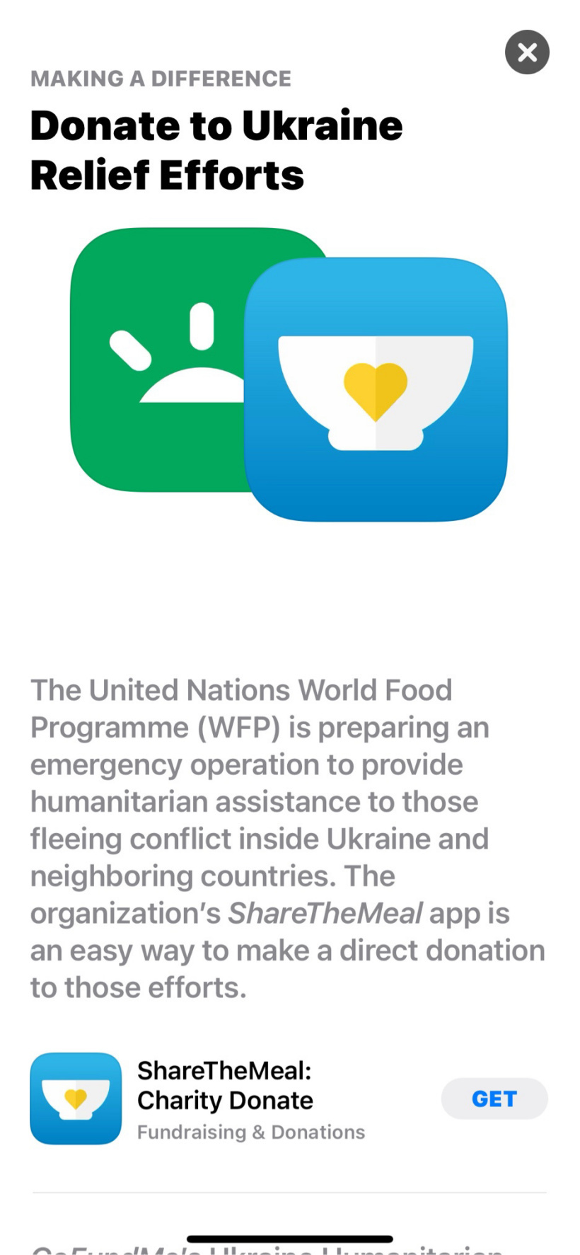 苹果App Store和官网开放乌克兰救援专区 收益直接捐款给联合国儿童基金会（apple store与官网）