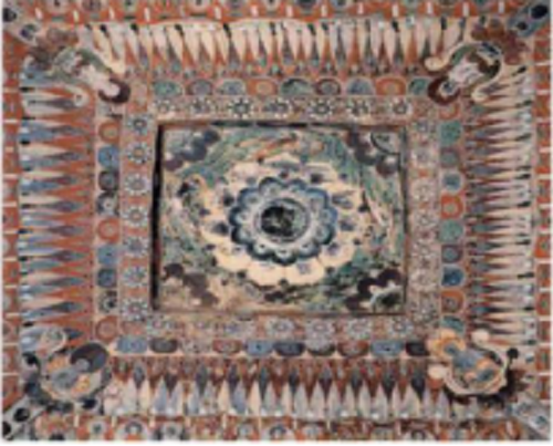 ▲初唐莫高窟第204窟藻井