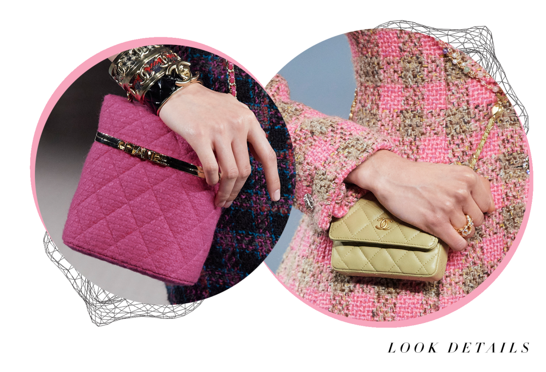 穿着斜纹软呢和香奈儿一起漫步乡野