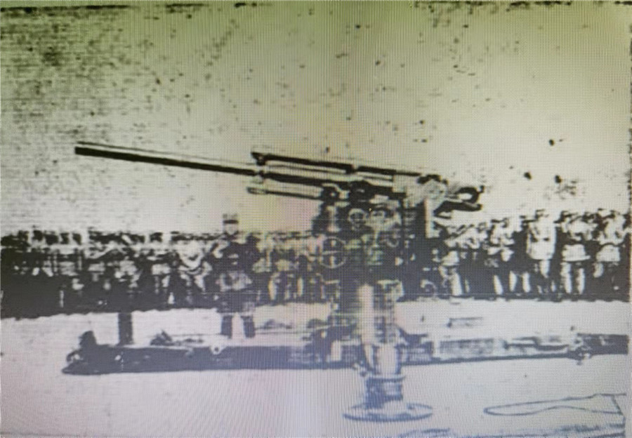 ▲抗战时期中国军队装备的大口径高射炮