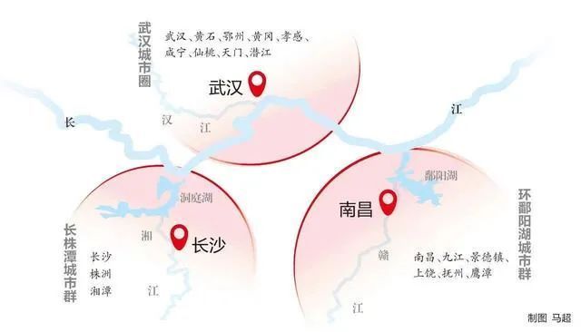 长江中游城市群示意图 图片来源:长江日报