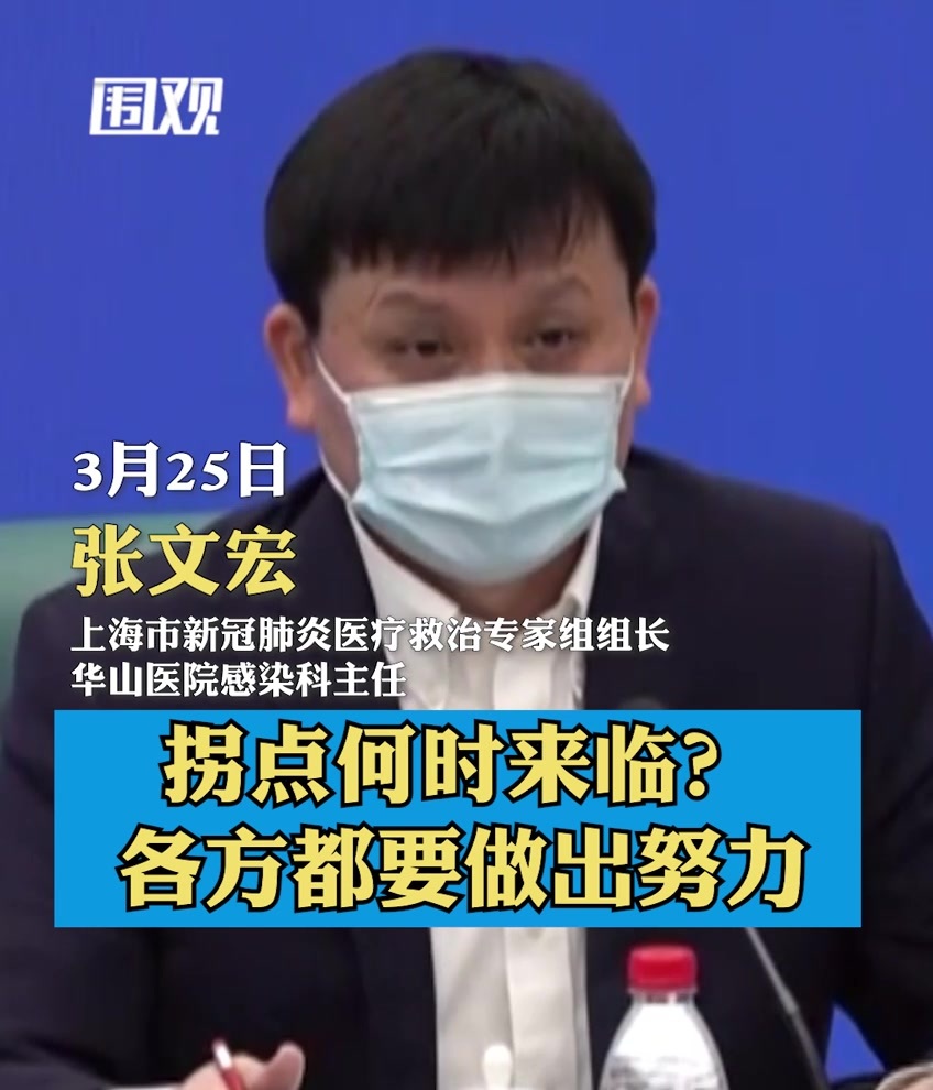 张文宏拐点何时来临各方都要做出努力