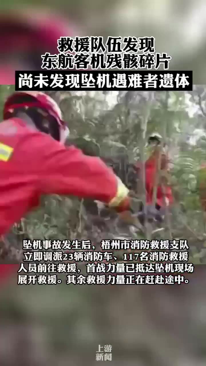 救援队伍发现东航客机残骸碎片 尚未发现坠机遇难者遗体