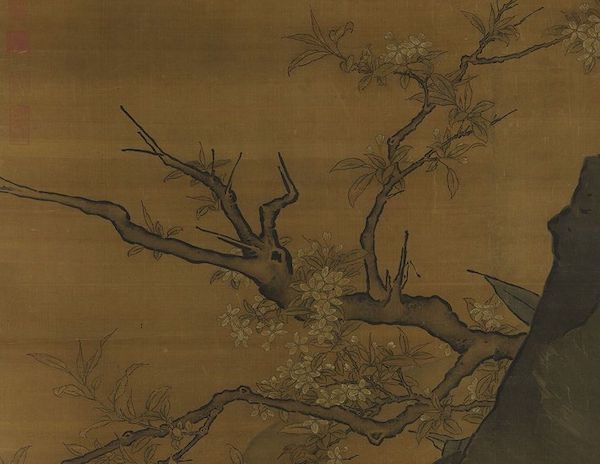 宋 马远 《画梨花山鸟》轴(局部) 台北故宫博物院藏