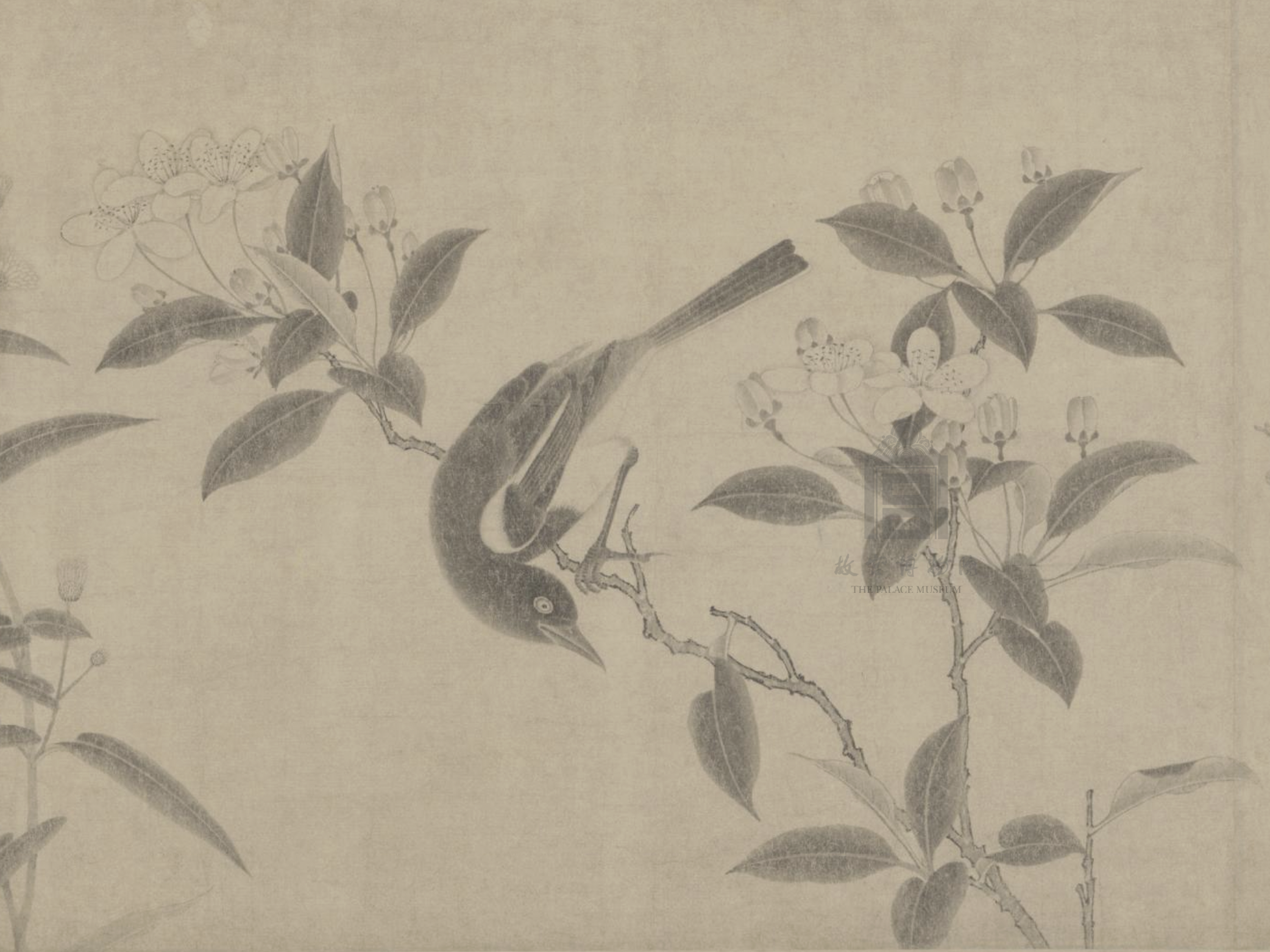 宋人 《百花图》卷(局部海棠) 故宫博物院藏