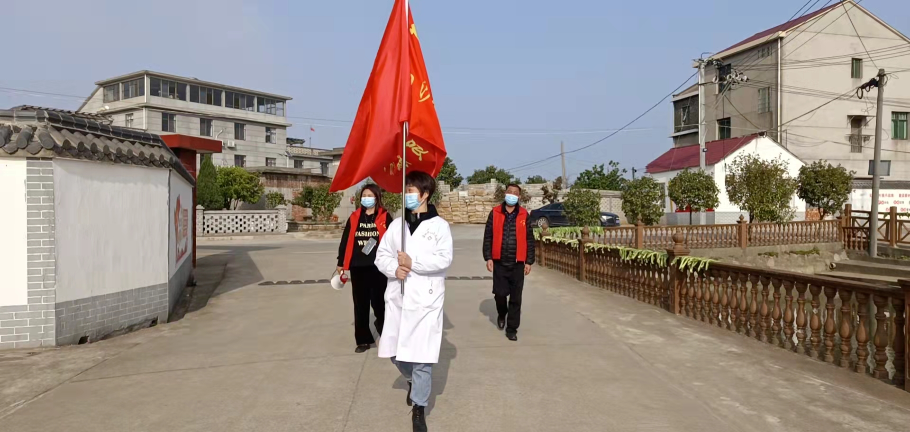 战疫一线党旗红南昌进贤温圳镇党员践初心担使命