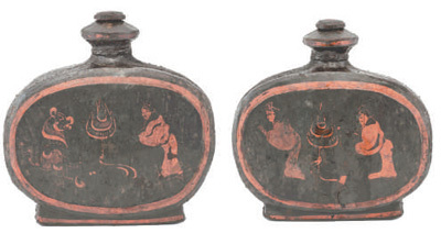 郑家湖战国秦汉墓地出土人物画扁壶