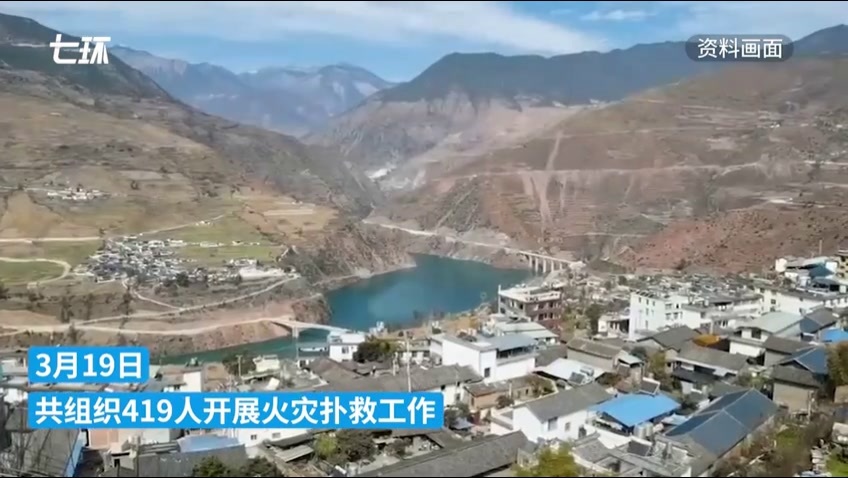 云南怒江兰坪县营盘镇突发山火