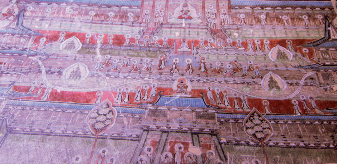 文殊山前山万佛洞 《弥勒上生经变》局部