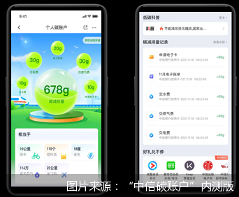 图片来源：“中信碳账户”内测版