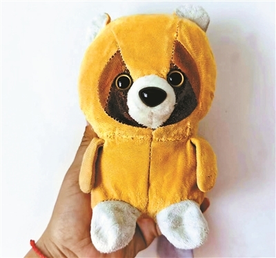 陪伴主人15年的小浣熊修复前和修复后