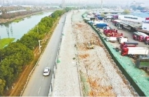 青菱湖西路（青菱湖北路—湖淌路）提档升级工程现场图。