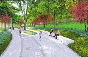 高新二路（民族大道—佳园路）道路改造区域效果图。