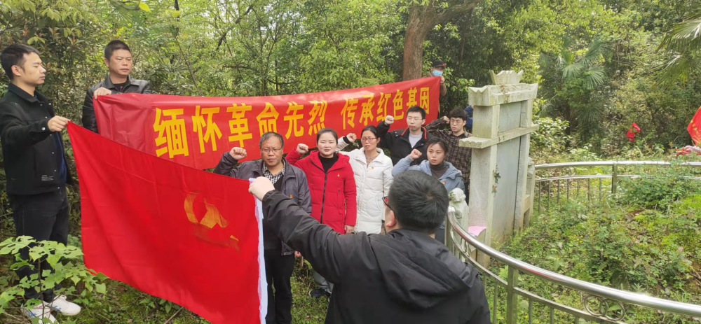 4月2日,吴城乡开展了"清明祭英烈,重温入党誓词"主题活动,党员干部们