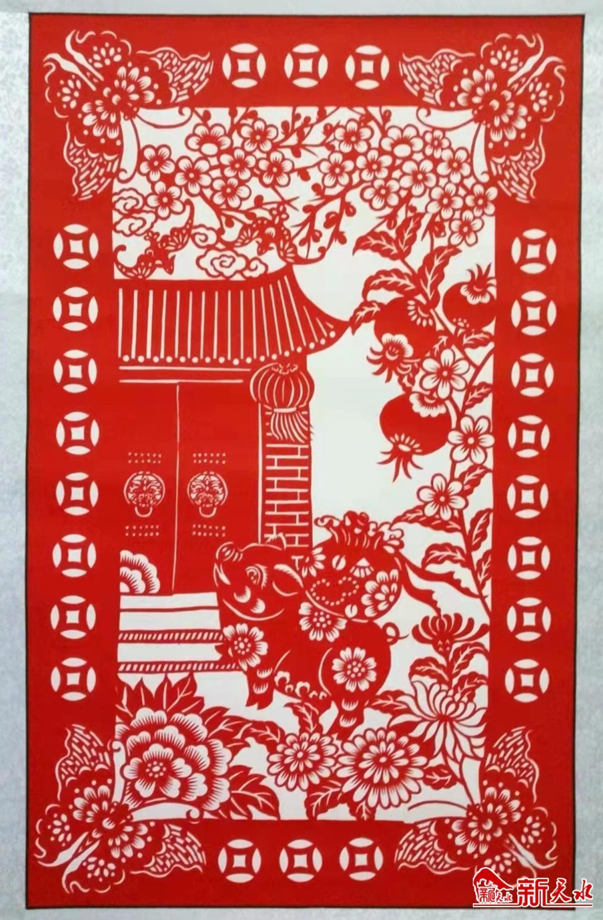 除了传统和样本剪纸作品外,近几年刘吉平还创作了红军长征过武山,武山