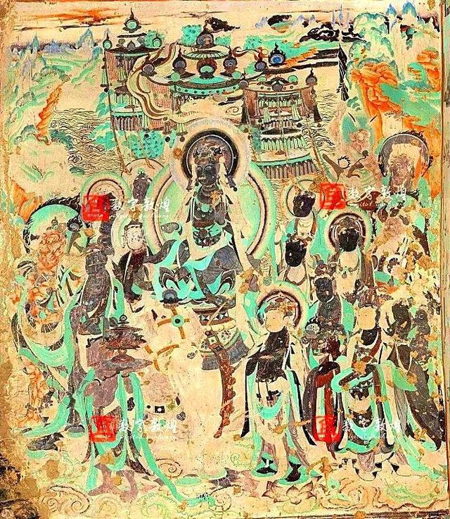 莫高窟盛唐172窟 普贤出行图