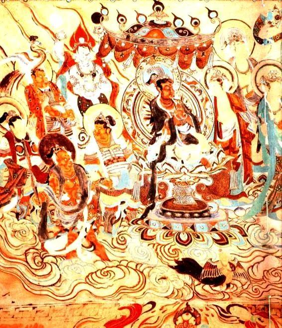 莫高窟初唐31窟 普贤赴会图