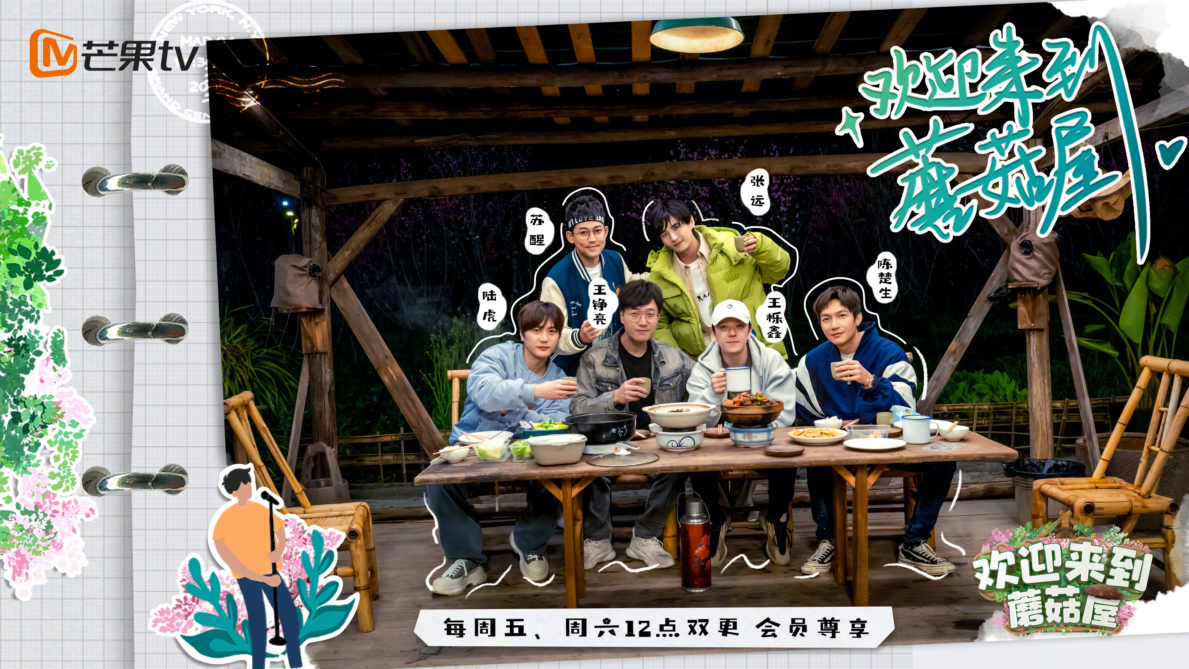 陈楚生、苏醒等蘑菇屋合影。