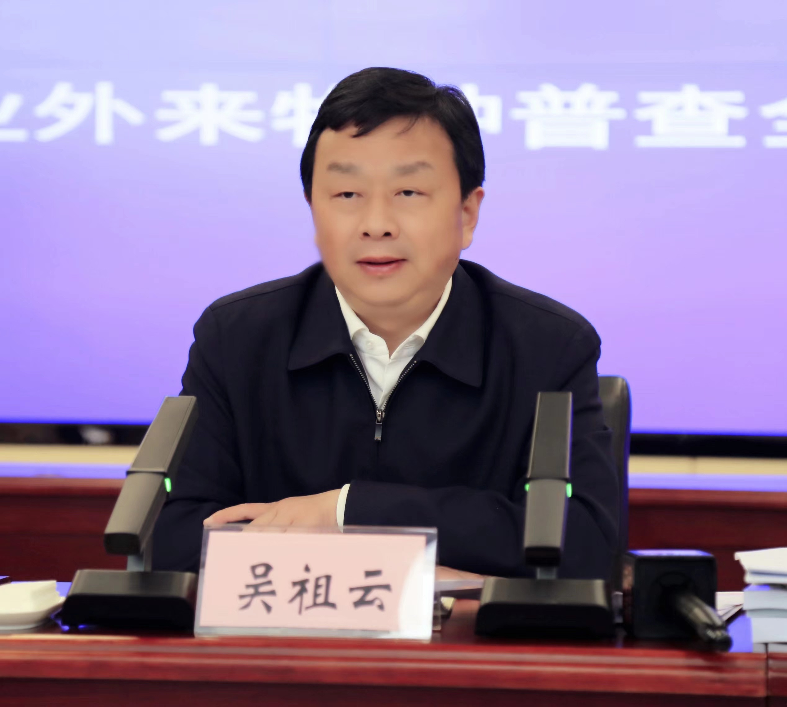 湖北省委农办主任，省农业农村厅党组书记、厅长，省乡村振兴局党组书记吴祖云 (杨林 摄)