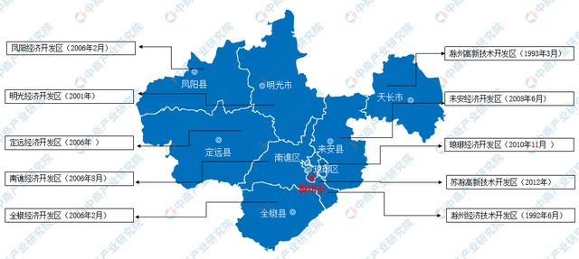 产业图谱丨2022年滁州市产业布局及产业招商地图分析
