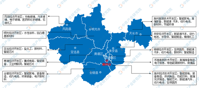产业图谱丨2022年滁州市产业布局及产业招商地图分析