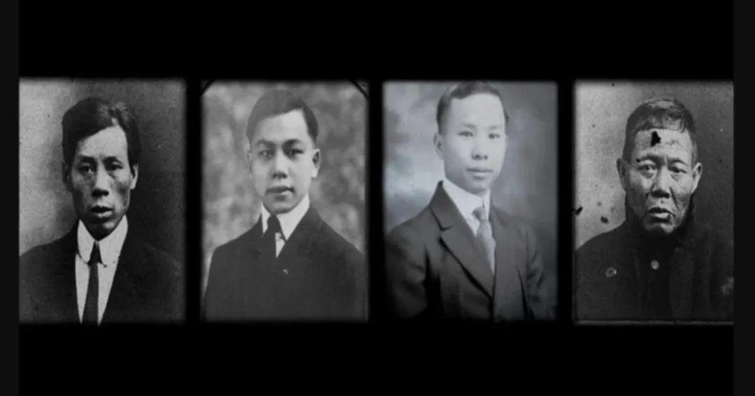 “泰坦尼克号”上6位中国幸存者其中四位的照片。