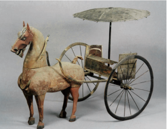 甘肃武威汉墓出土木轺车 | 图源《中国汉代木雕艺术》