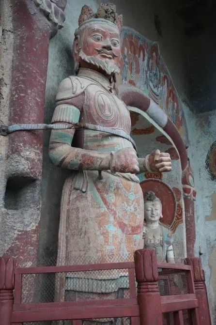 第5窟中亚人面貌的天王 供图/夏朗云