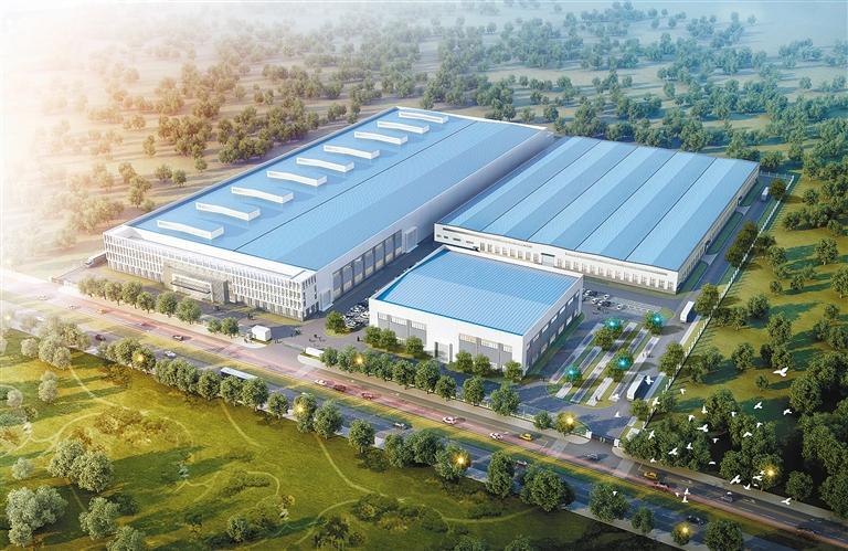 西安广联航空制造基地项目效果图。 （阎良区 航空基地 供图）